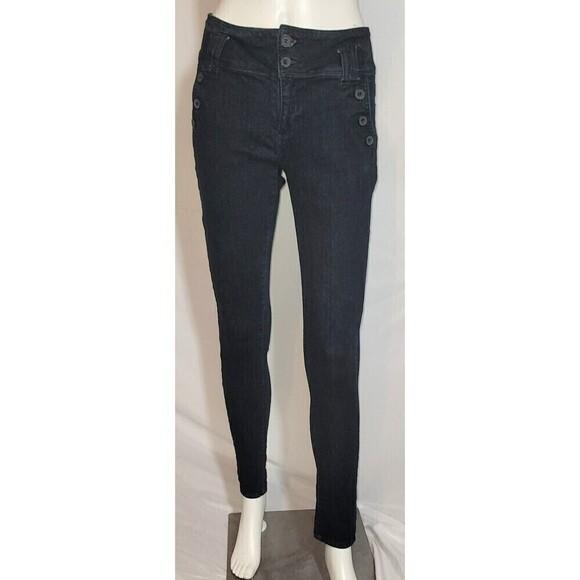 Cello Super High Rise Dark Wash Super Skinny Jeans - Size 7 - Picture 1 of 10
